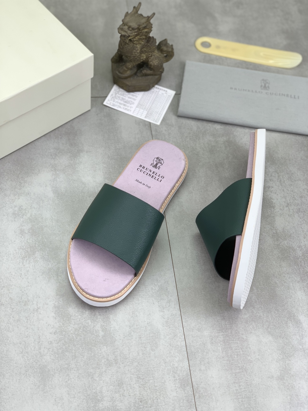 Precio de fábrica P130 Precio real Brunello Cucinelli BC New Suede Slippers, 25ss New Collection ¡Es