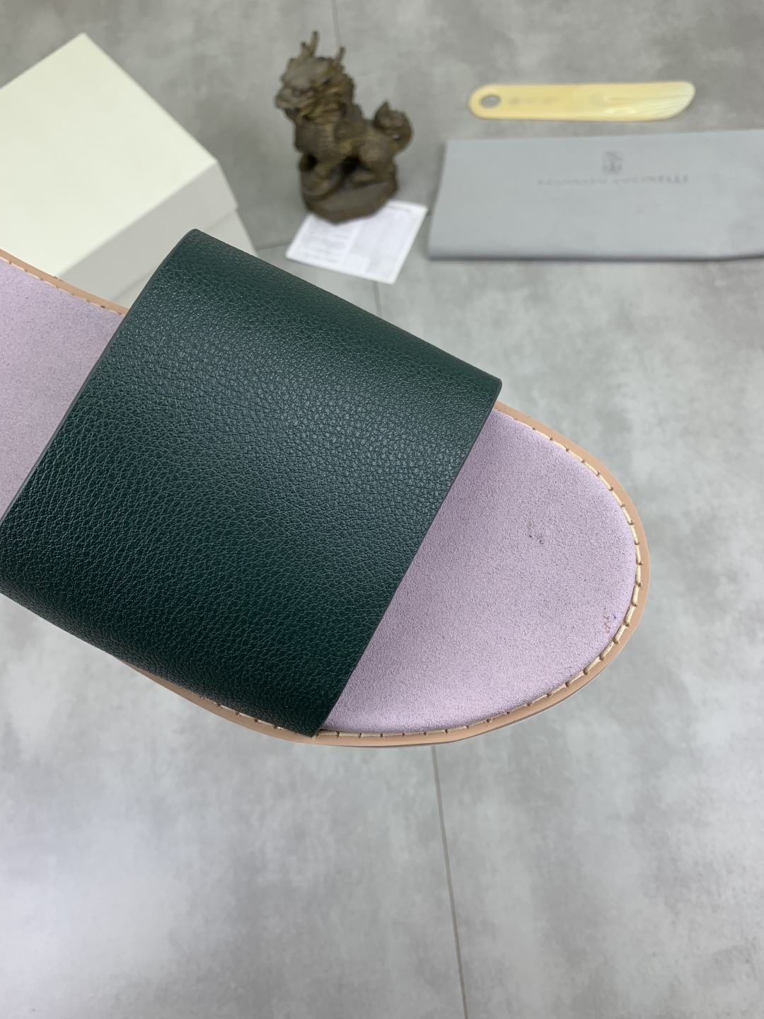 Precio de fábrica P130 Precio real Brunello Cucinelli BC New Suede Slippers, 25ss New Collection ¡Es