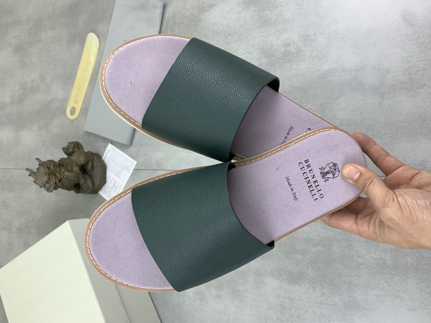 Precio de fábrica P130 Precio real Brunello Cucinelli BC New Suede Slippers, 25ss New Collection ¡Es