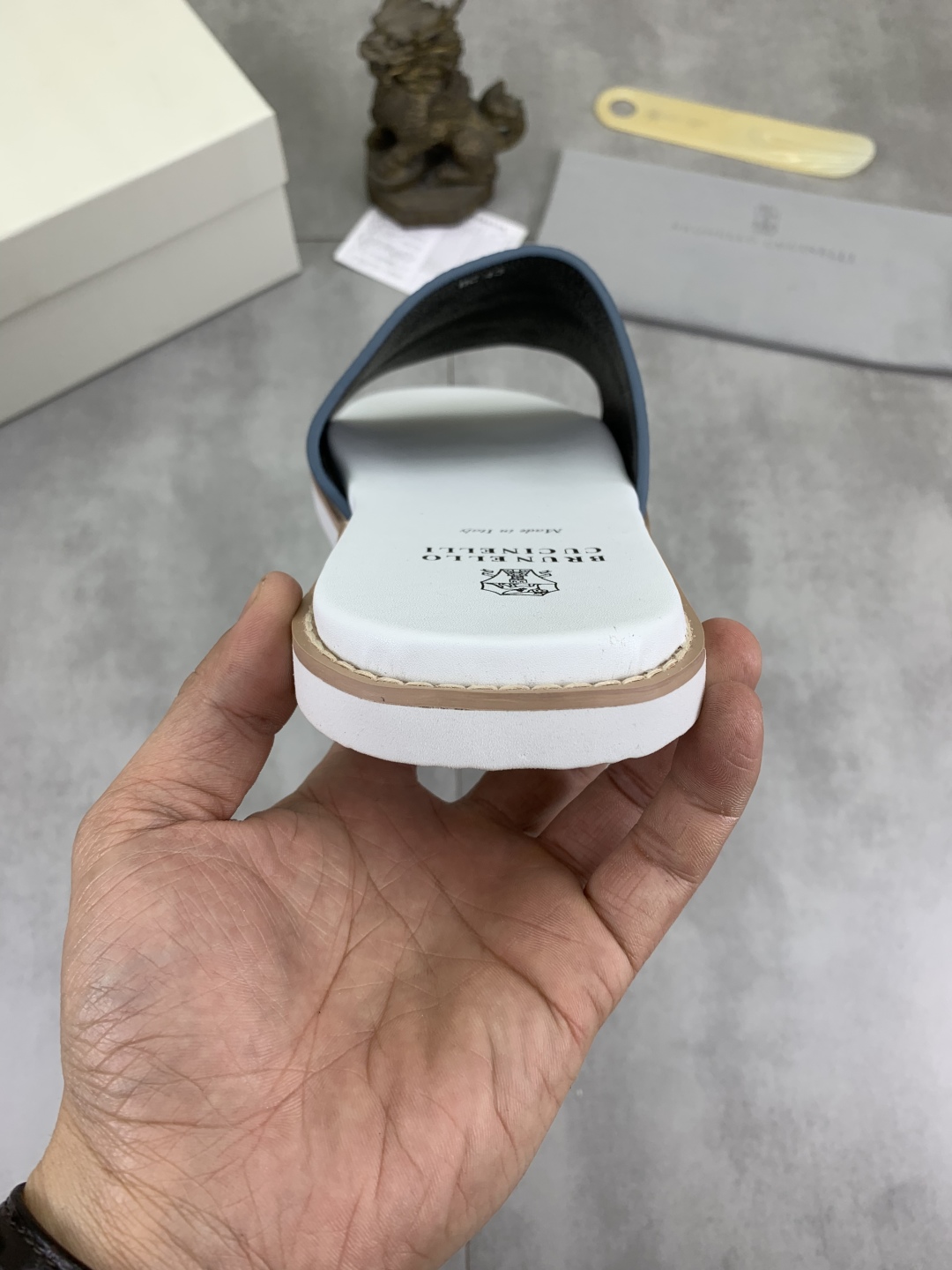 Precio de fábrica P130 Precio real Brunello Cucinelli BC New Suede Slippers, 25ss New Collection ¡Es