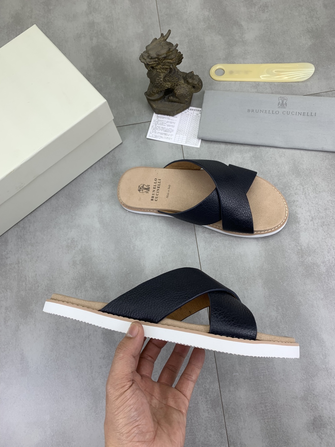 Brunello Cucinelli Leather Cross Strap Sandals - Classic Style, Ultimate Comfort 7 cmp i1742746834614 2423 0 5