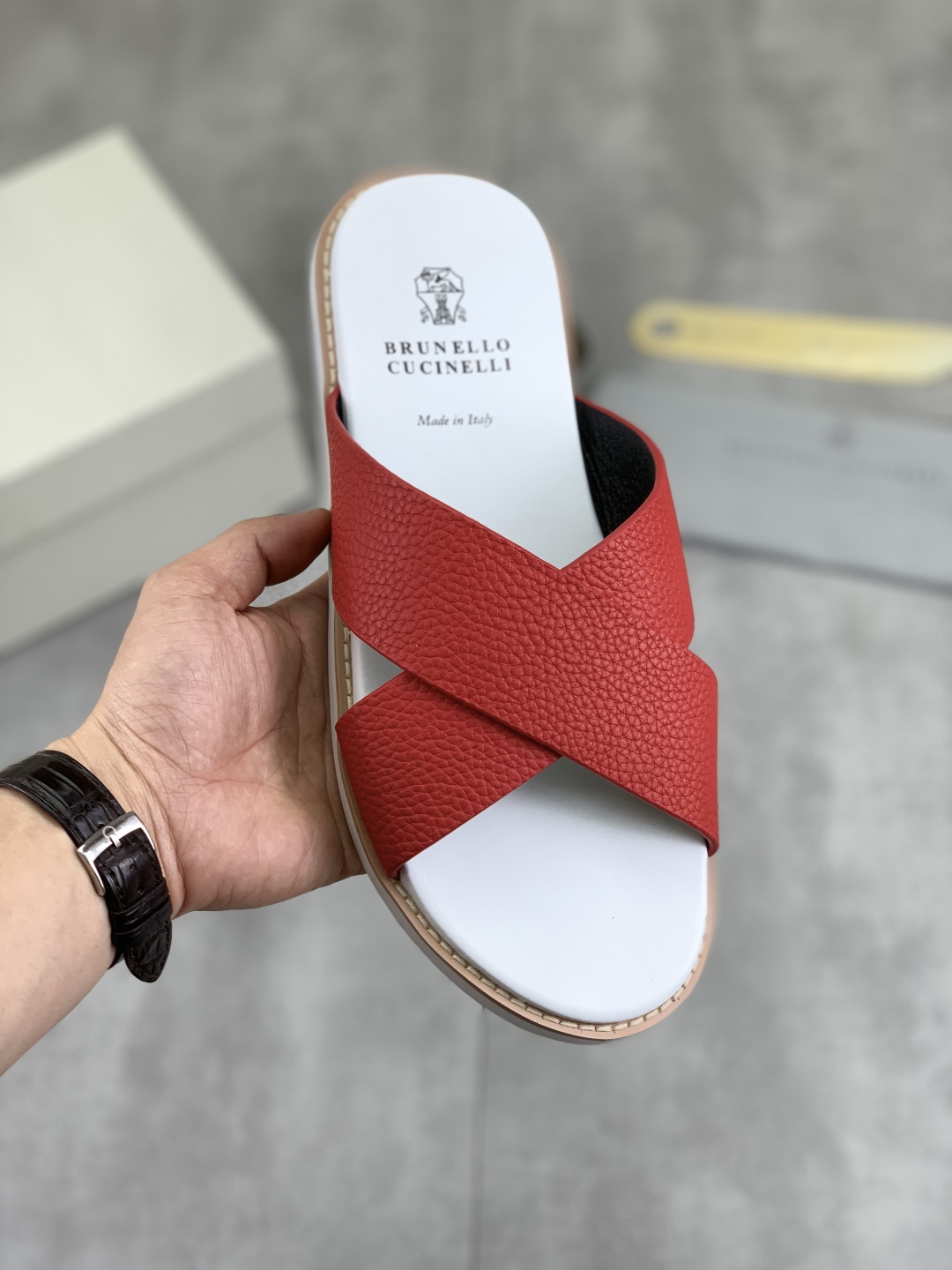 Precio de fábrica P130 Precio real Brunello Cucinelli BC New Suede Slippers, 25ss New Collection ¡Es