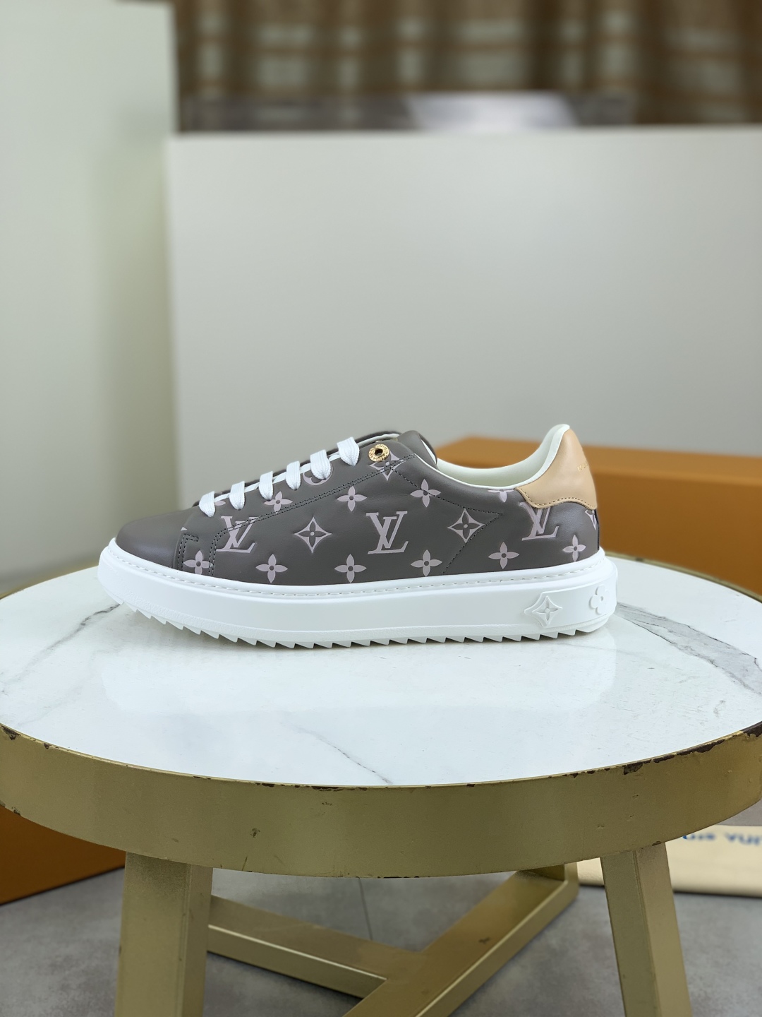 Louis Vuitton Time Out Sneakers Monogram Canvas Grey 1 Louis Vuitton Time Out Sneakers Monogram Canvas Grey