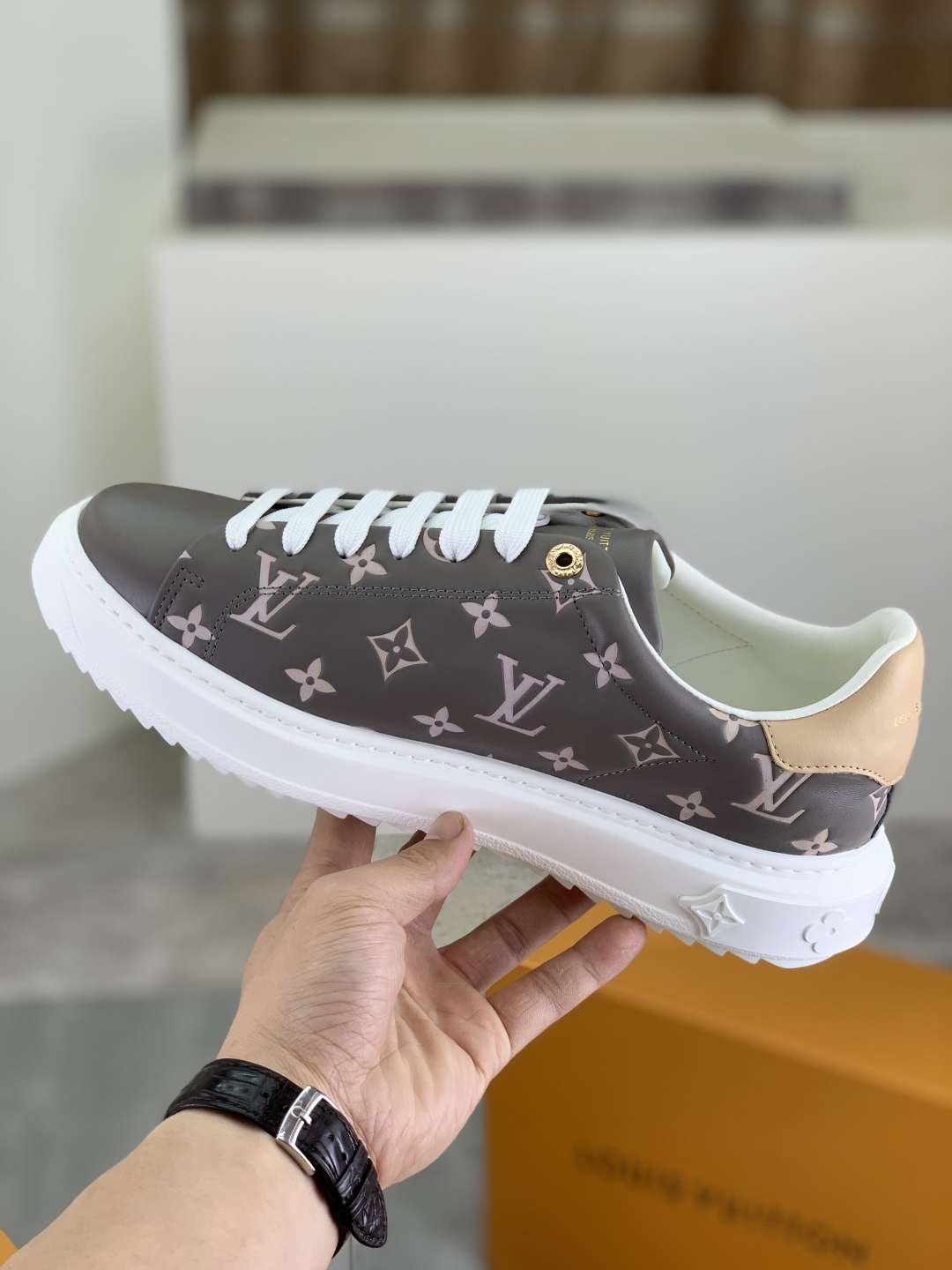 Louis Vuitton Time Out Sneakers Monogram Canvas Grey 7 cmp i1743268571496 9169 0 5