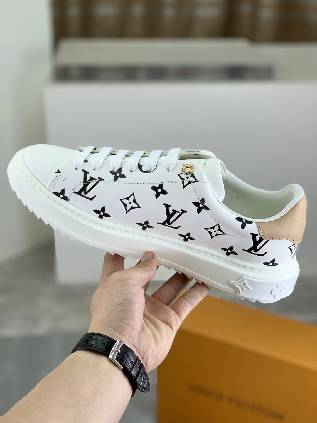Louis Vuitton Time Out Sneakers - Monogram Canvas, White Leather, Unisex 7 cmp i1743268596801 3700 0 5