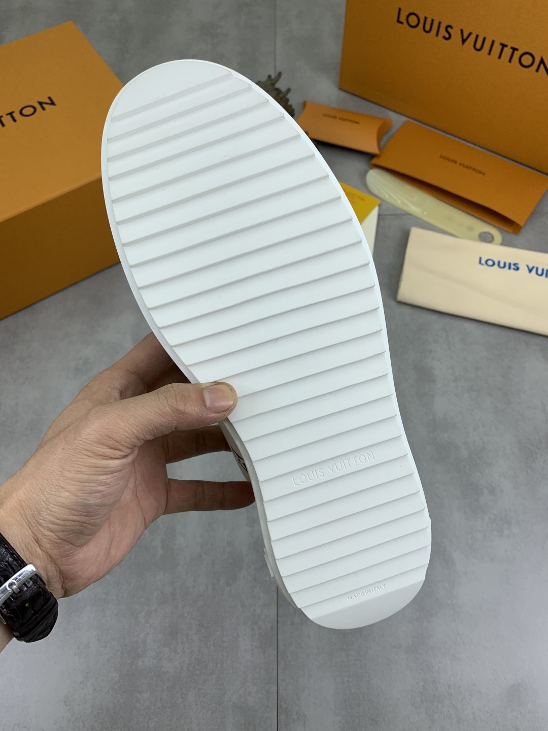 Louis Vuitton Time Out Sneakers - Monogram Canvas, White Leather, Unisex 9 cmp i1743268597845 5194 0 7