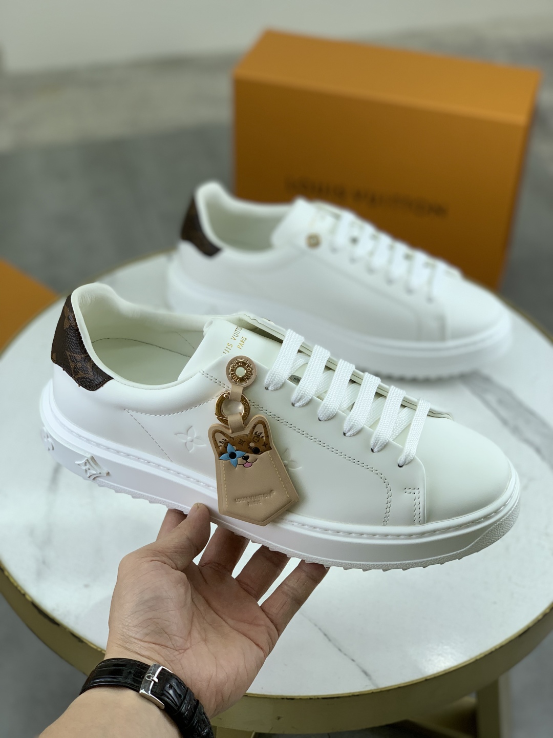 Louis Vuitton Time Out Sneakers White Canvas Monogram Women Shoes 4 cmp i1743268614185 1158 0 2