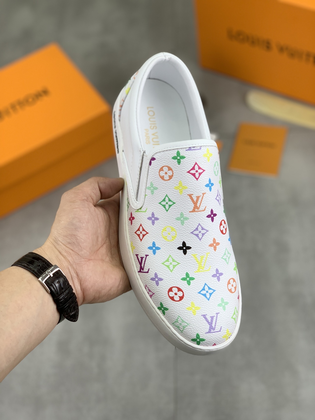 Louis Vuitton Multicolor Monogram Slip-On Sneakers, Luxurious and Stylish 2 cmp i1743269155999 5842 0 0