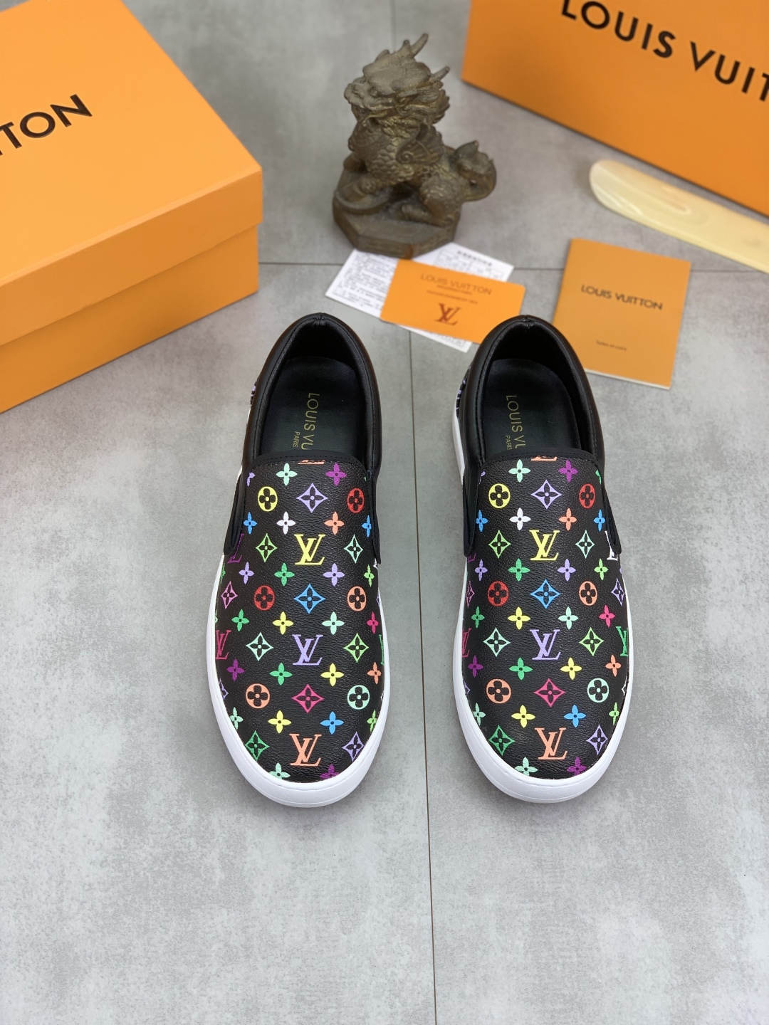 Louis Vuitton Monogram Multicolor Leather Slip-On Sneakers, Classic Style 3 cmp i1743269170491 9722 0 1