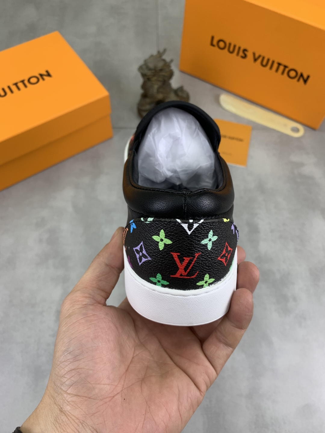 Louis Vuitton Monogram Multicolor Leather Slip-On Sneakers, Classic Style 9 cmp i1743269171673 3539 0 7