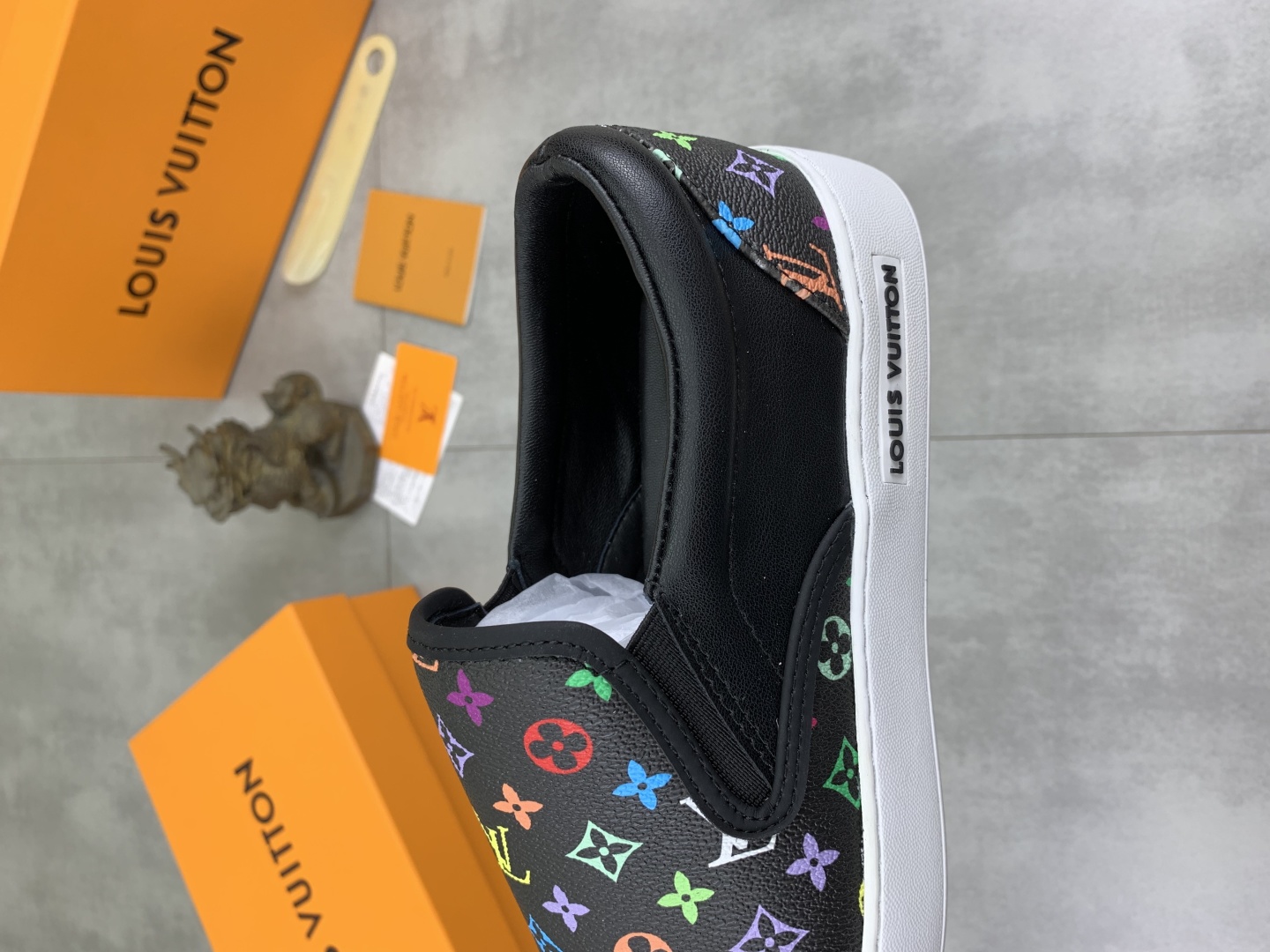 Louis Vuitton Monogram Multicolor Leather Slip-On Sneakers, Classic Style 8 cmp i1743269179610 2204 0 6