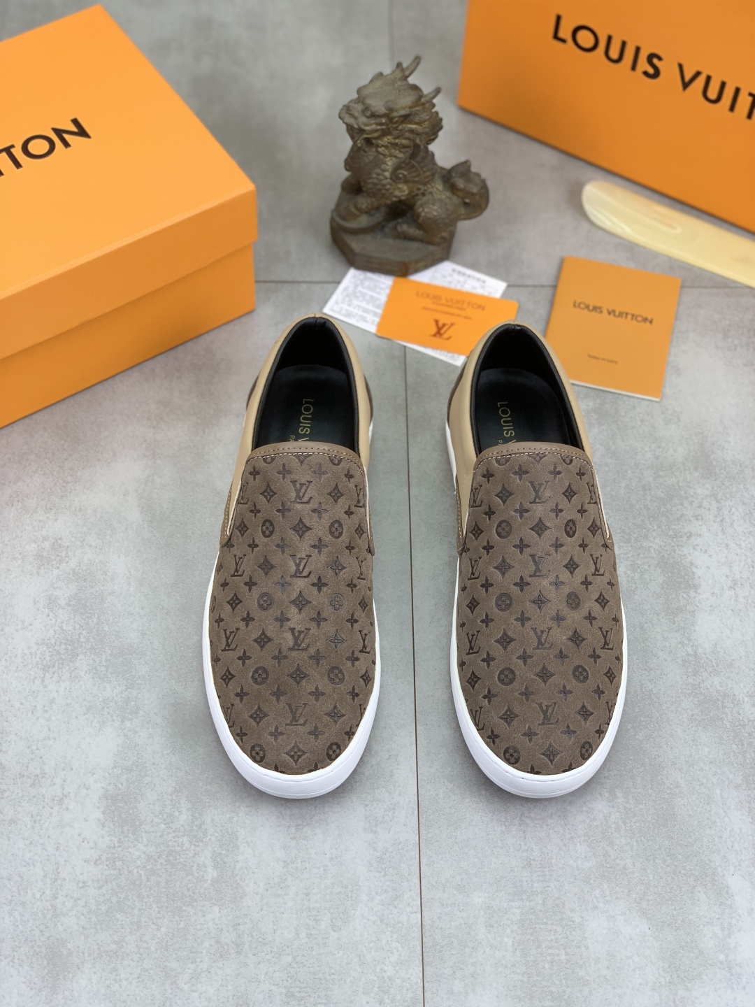 Louis Vuitton Classic Slip-On Sneakers in Brown Monogram, Sizes 38-44 16 cmp i1743269246497 469 0 1