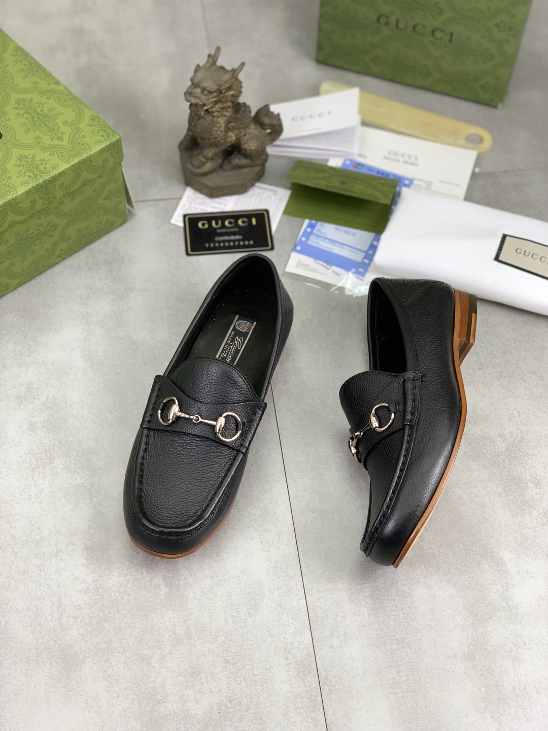Gucci Men's Black Leather Horsebit Loafers Dress Shoes, Sizes 38-44 4 cmp i1743415891825 6693 0 2