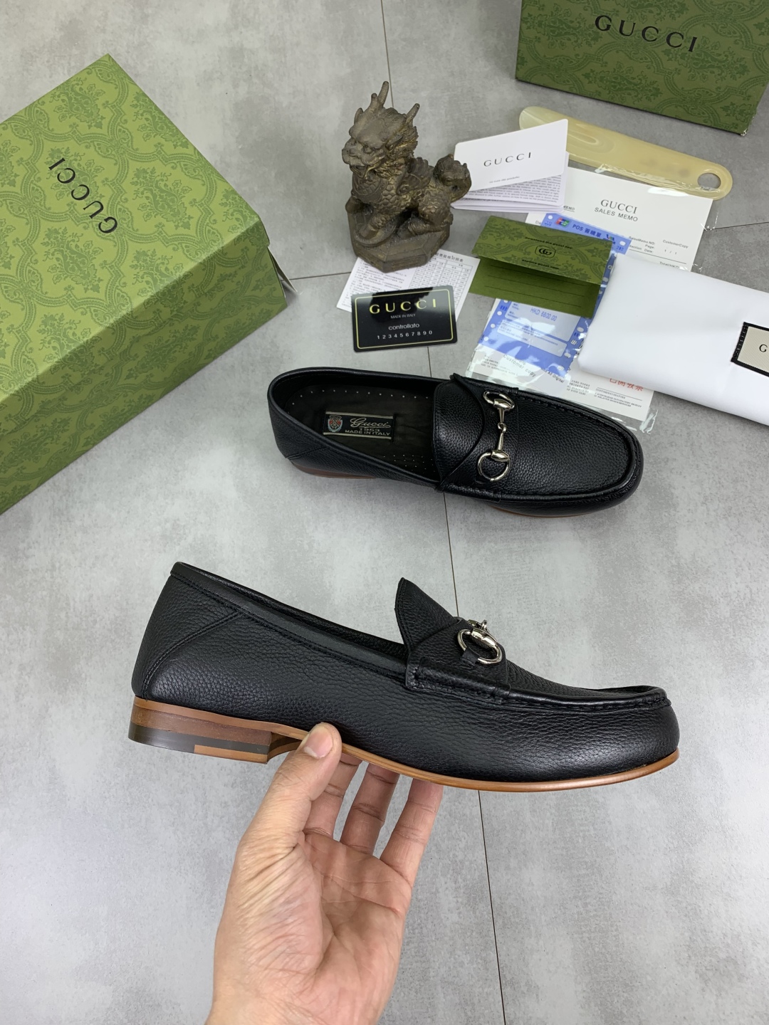 Gucci Men's Black Leather Horsebit Loafers Dress Shoes, Sizes 38-44 7 cmp i1743415896344 3473 0 5