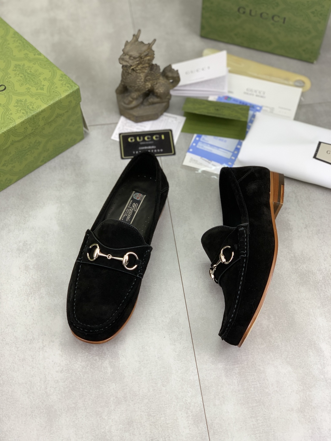 Gucci Men's Black Suede Leather Horsebit Loafers Dress Shoes 4 cmp i1743415916259 4808 0 2
