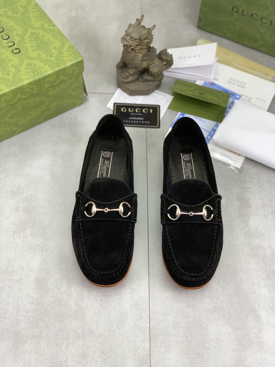 Gucci Men's Black Suede Leather Horsebit Loafers Dress Shoes 3 cmp i1743415921390 3362 0 1