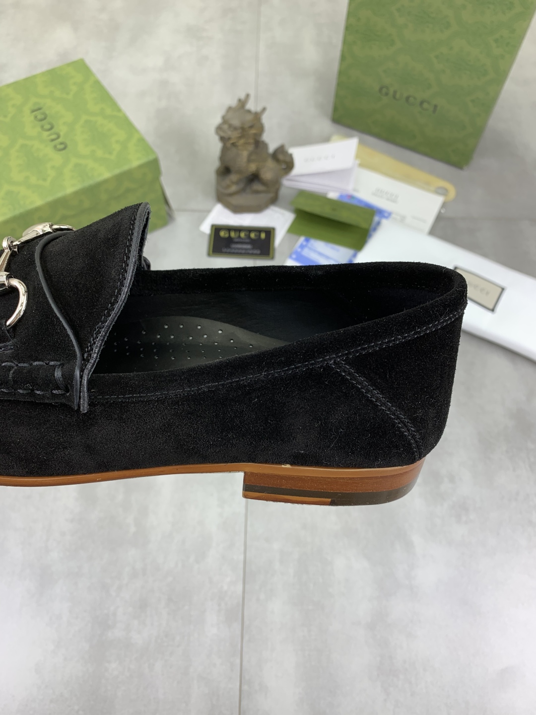 Gucci Men's Black Suede Leather Horsebit Loafers Dress Shoes 8 cmp i1743415922471 9089 0 6