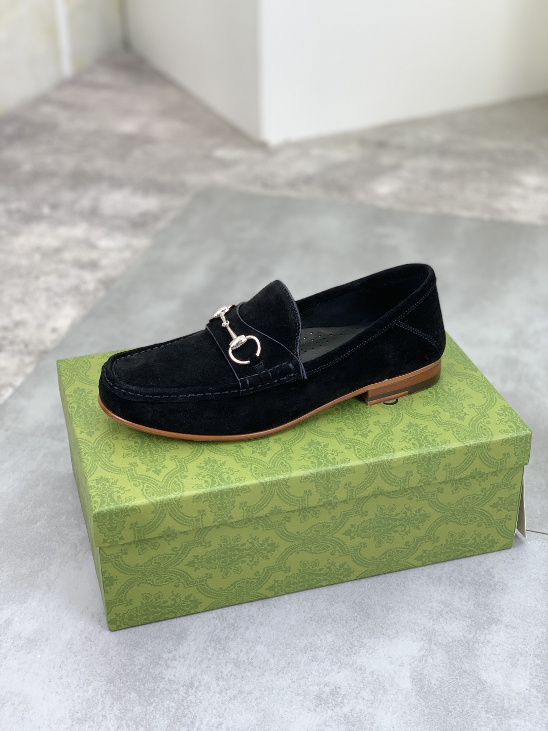 Gucci Men's Black Suede Leather Horsebit Loafers Dress Shoes 5 cmp i1743415931340 2519 0 3