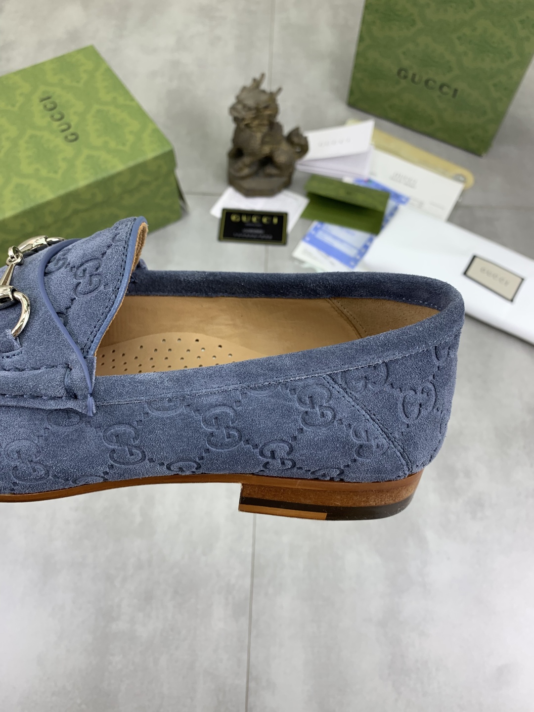 Gucci Men's Blue Suede Loafers with Horsebit Detail, Sizes 38-44 8 cmp i1743415991716 6989 0 6