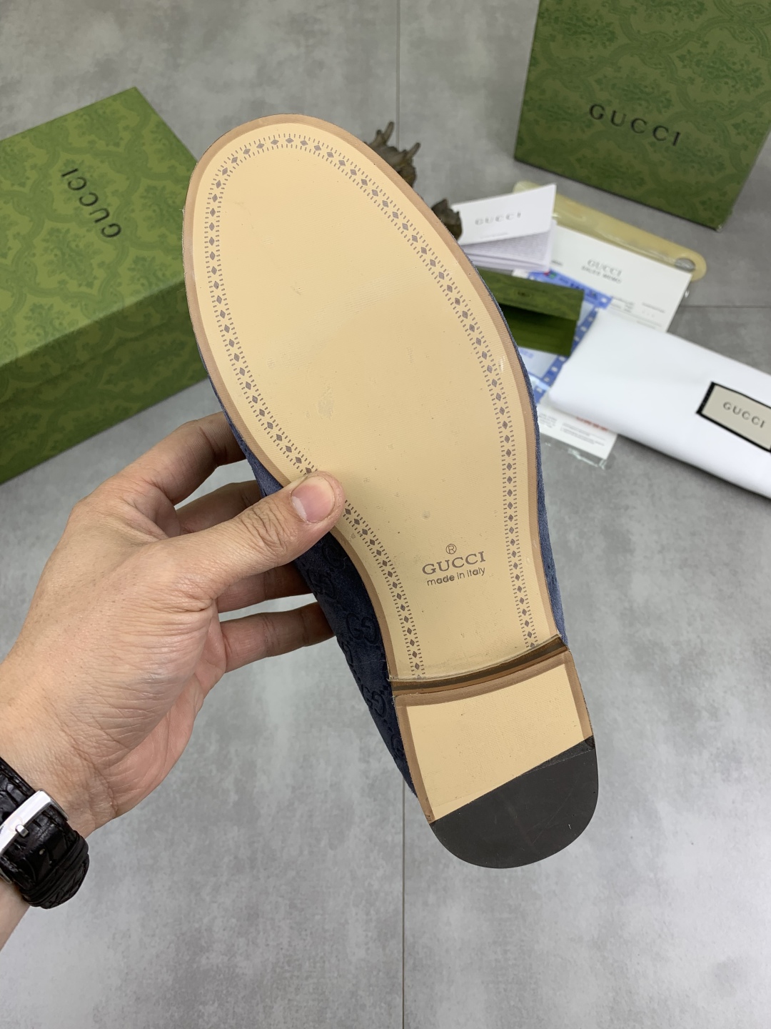 Gucci Men's Blue Suede Loafers with Horsebit Detail, Sizes 38-44 10 cmp i1743415991799 7352 0 8