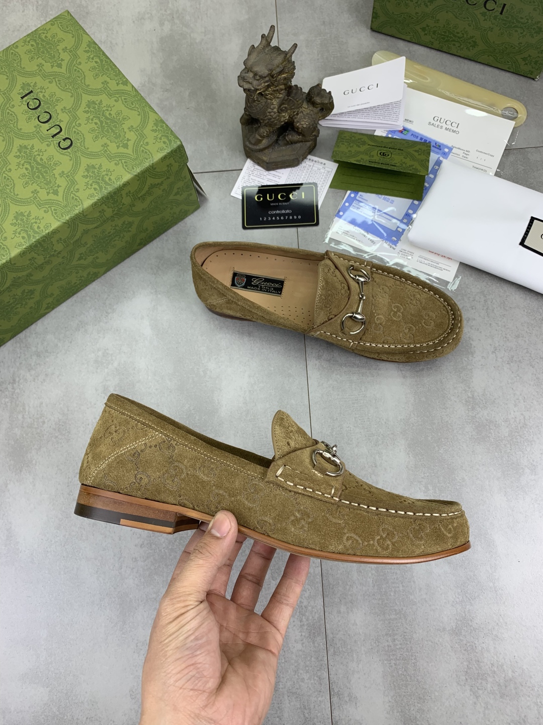 Gucci Men's Brown Leather Horsebit Loafers Dress Shoes 7 cmp i1743416015051 4561 0 5