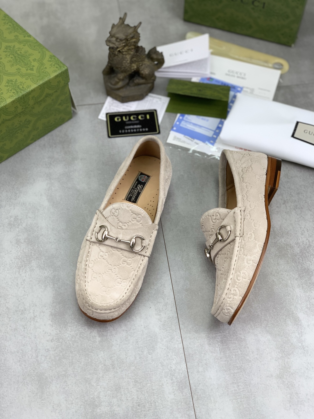 Gucci Men's Beige Suede Loafers with Horsebit Detail - Sizes 38-44 4 cmp i1743416043779 1478 0 2
