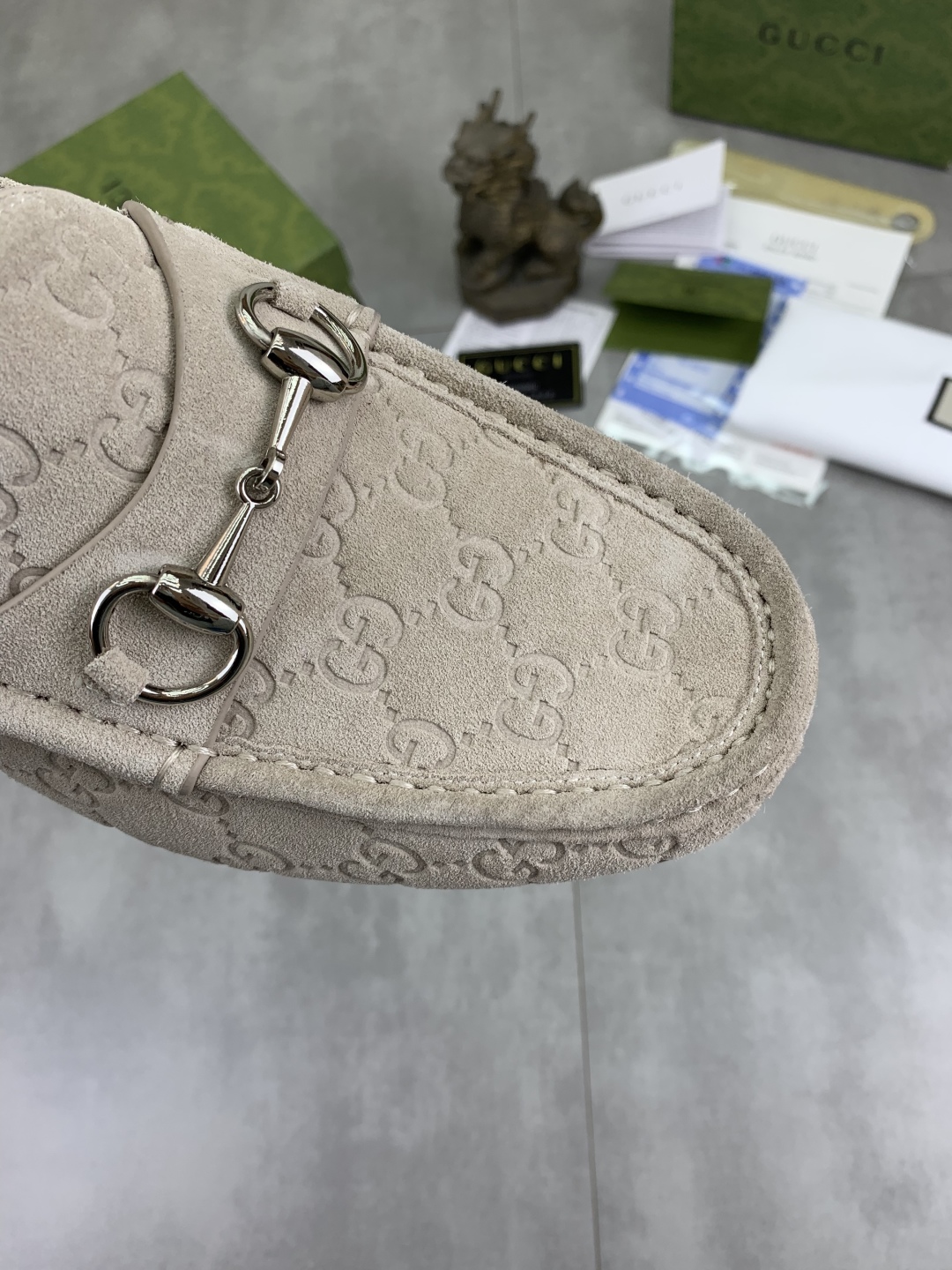 Gucci Men's Beige Suede Loafers with Horsebit Detail - Sizes 38-44 6 cmp i1743416044979 4384 0 4