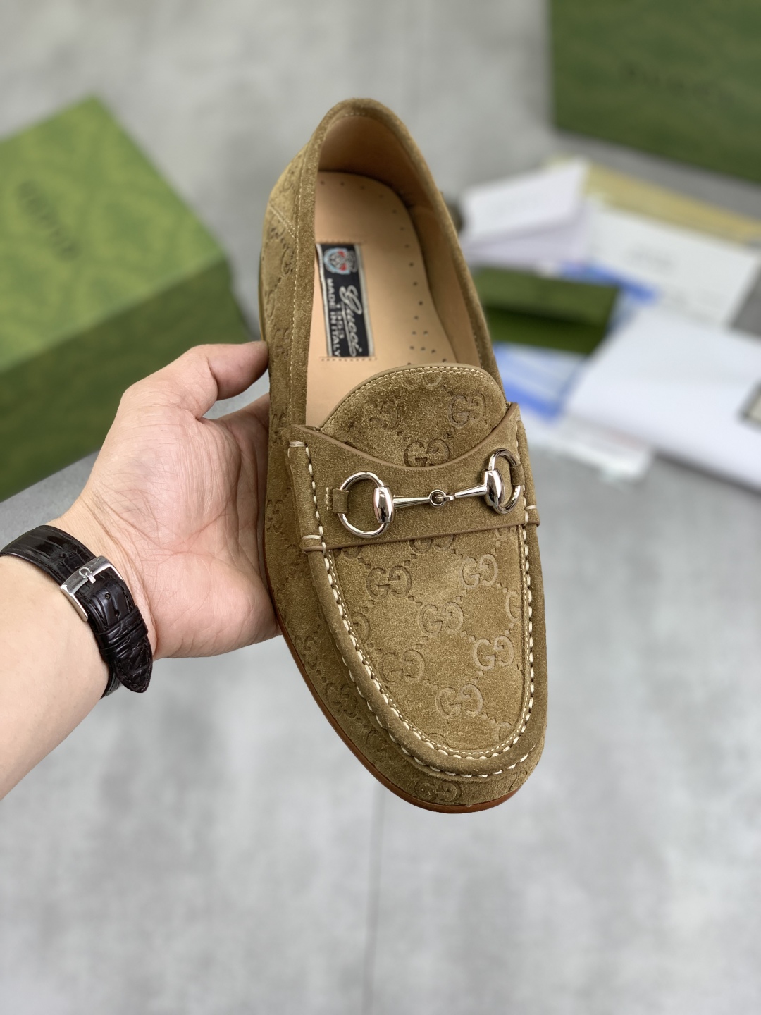 Gucci Men's Brown Leather Horsebit Loafers Dress Shoes 1 Gucci Men's Brown Leather Horsebit Loafers Dress Shoes