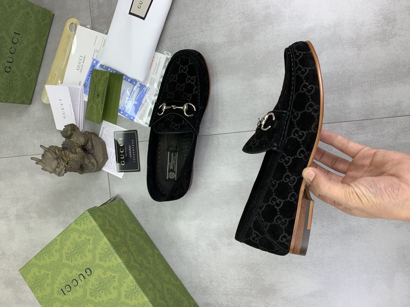Gucci Men's Black Suede Loafers with GG Pattern and Horsebit Detail 7 cmp i1743416950194 3753 0 5