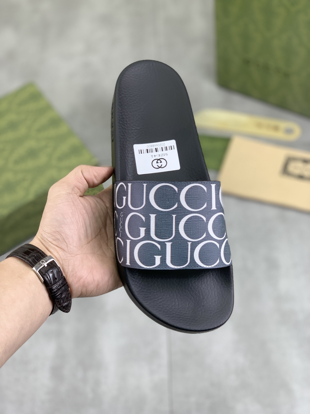 Gucci Snake Year New Casual Slippers, Original Gucci Double G Large Sole 1 Gucci Snake Year New Casual Slippers, Original Gucci Double G Large Sole
