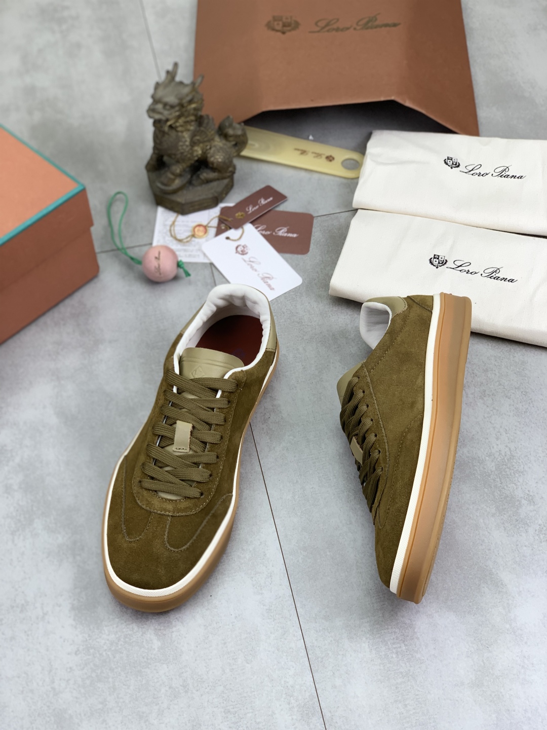 Loro Piana Men's Suede Leather Sneakers Lace-Up Casual Shoes 4 cmp i1744902883245 5313 0 2