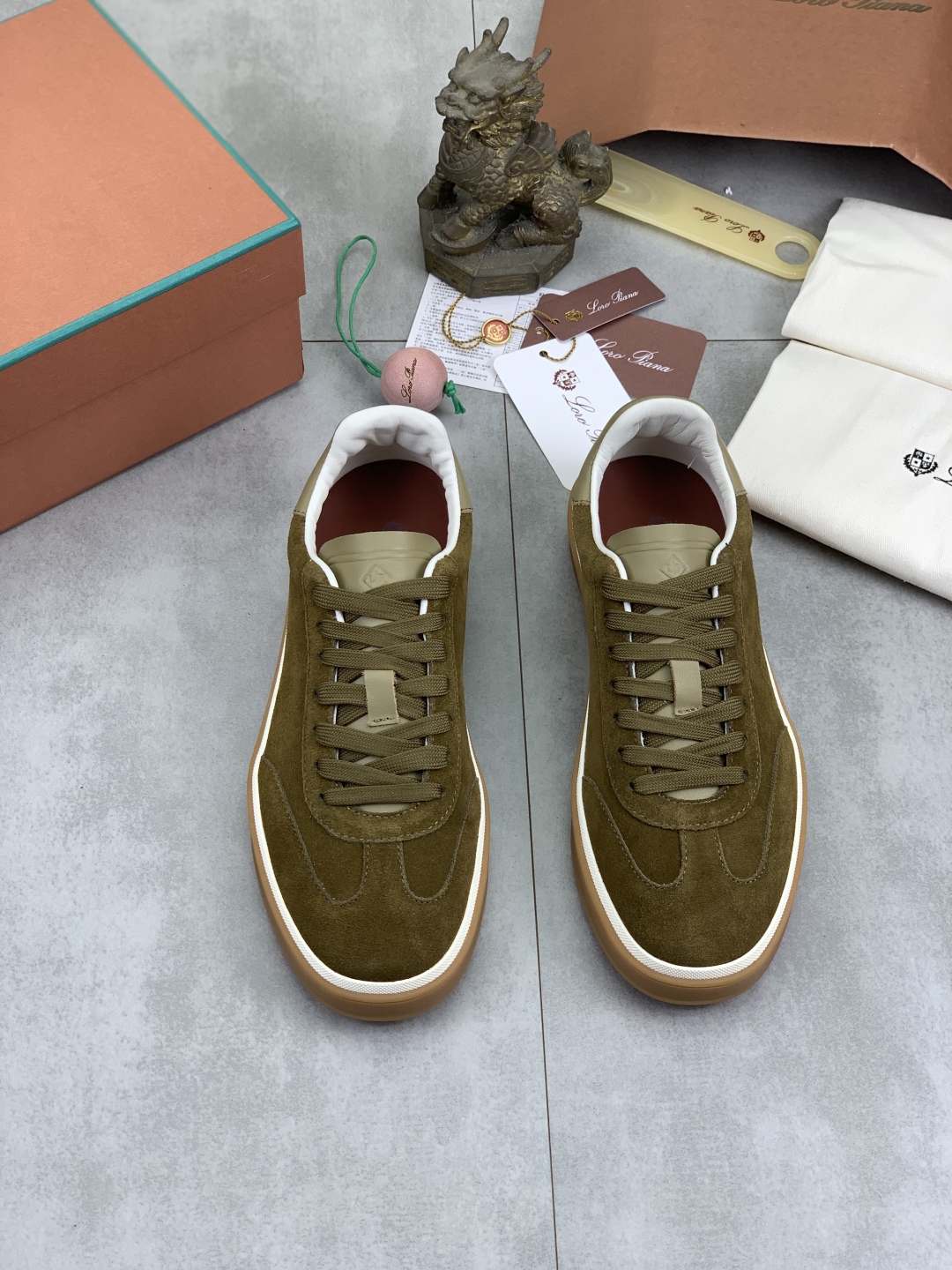 Loro Piana Men's Suede Leather Sneakers Lace-Up Casual Shoes 3 cmp i1744902883253 4698 0 1