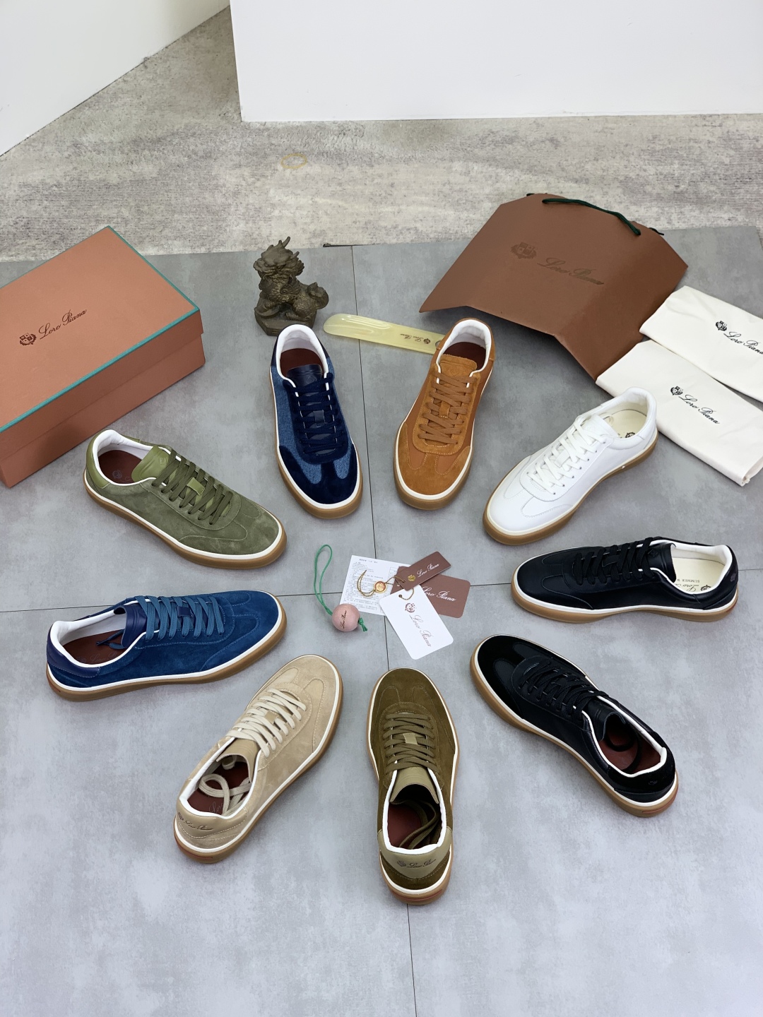 Loro Piana Men's Suede Leather Sneakers Lace-Up Casual Shoes 11 cmp i1744902883255 2405 0 9