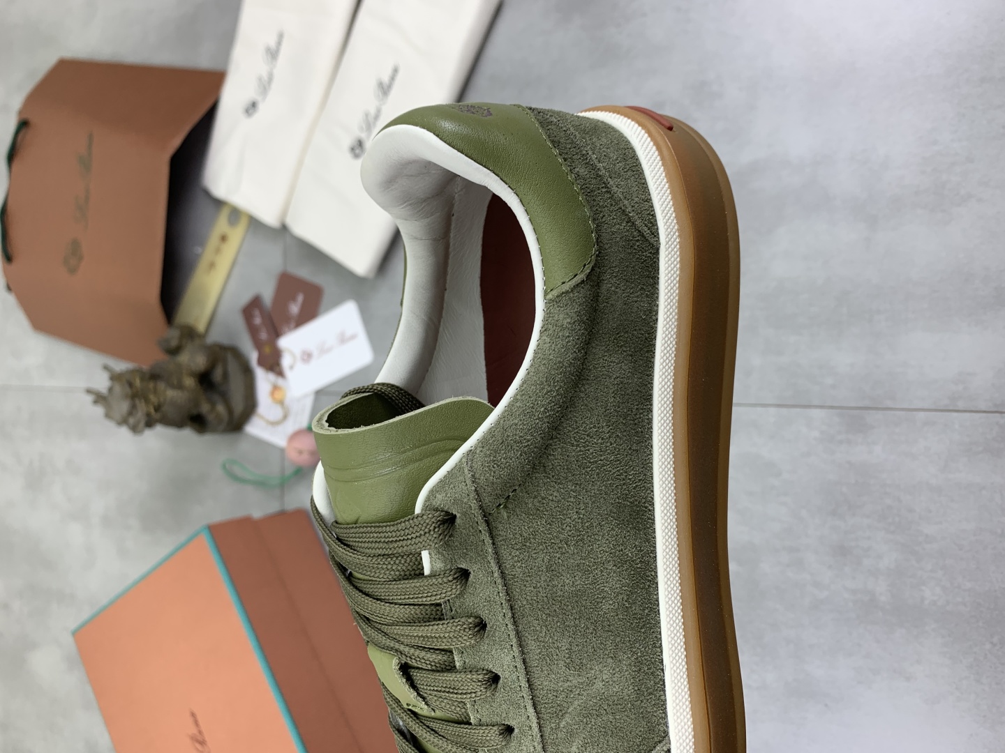 Loro Piana Men's Suede Leather Sneakers - Olive Green, Sizes 38-45 8 cmp i1744902920410 5803 0 6