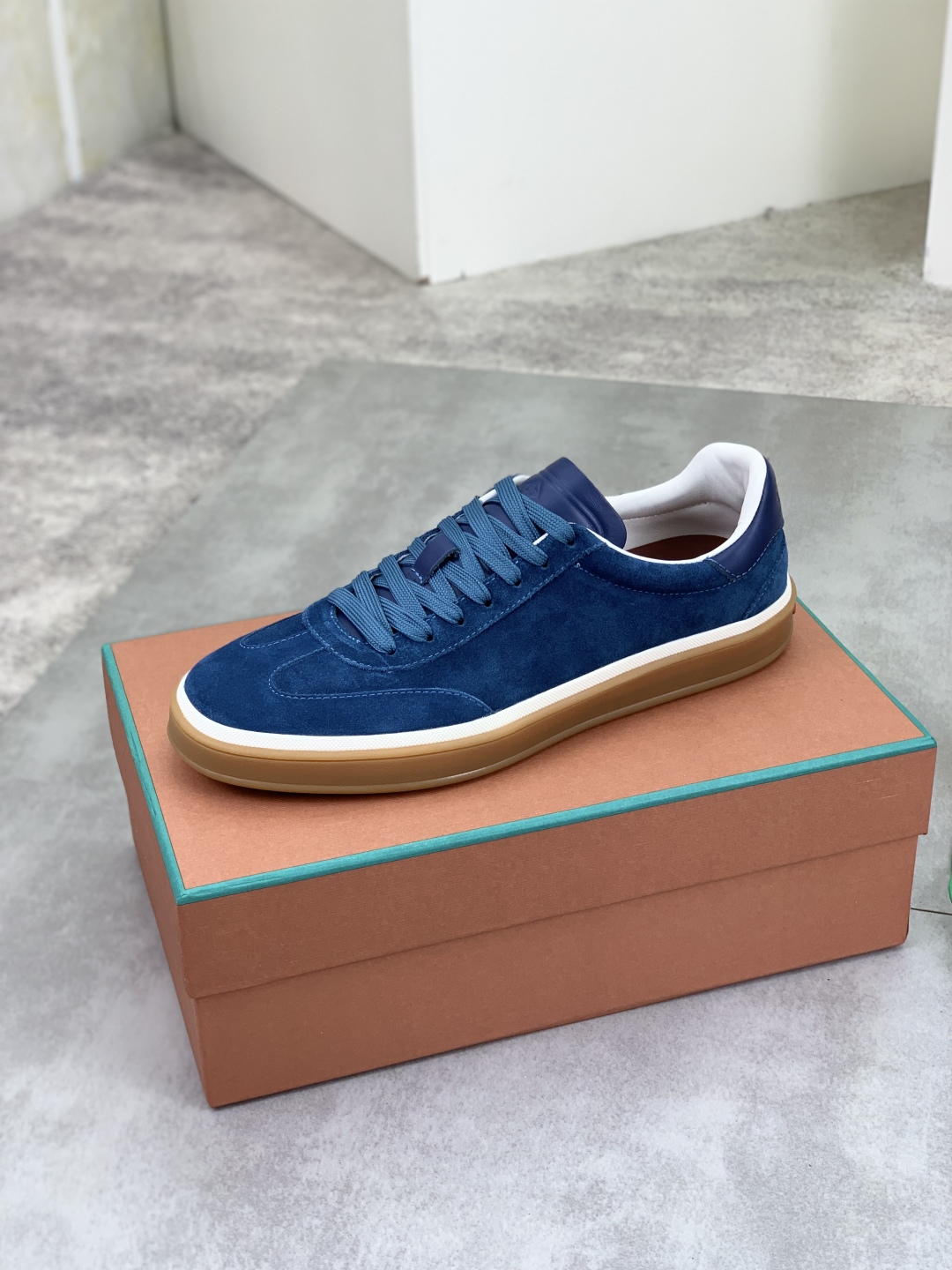 Loro Piana Men's Suede Leather Sneakers - Blue, Sizes 38-44 5 cmp i1744902954298 9120 0 3