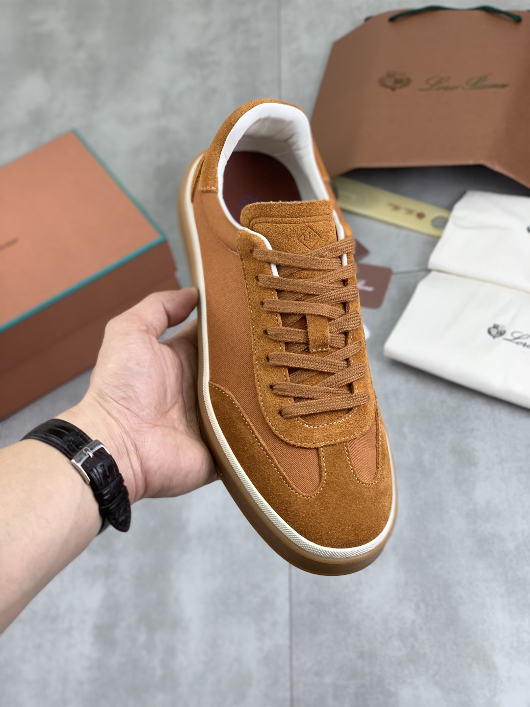 Loro Piana Men's Suede and Fabric Sneakers - Stylish Comfort in Every Step 2 cmp i1744902971166 7339 0 0