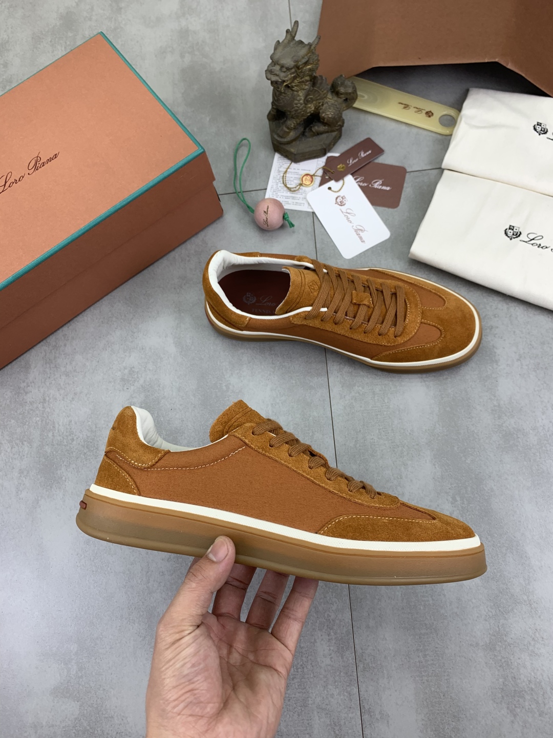 Loro Piana Men's Suede and Fabric Sneakers - Stylish Comfort in Every Step 7 cmp i1744902974212 8787 0 5