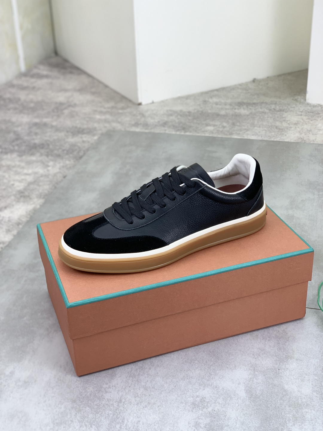 Loro Piana Men's Black Leather and Suede Sneakers - Sizes 38-45 Available 5 cmp i1744903006252 4467 0 3