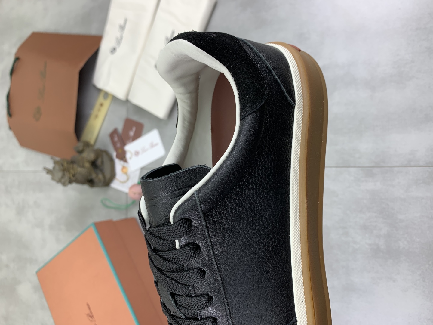 Loro Piana Men's Black Leather and Suede Sneakers - Sizes 38-45 Available 8 cmp i1744903013427 7921 0 6