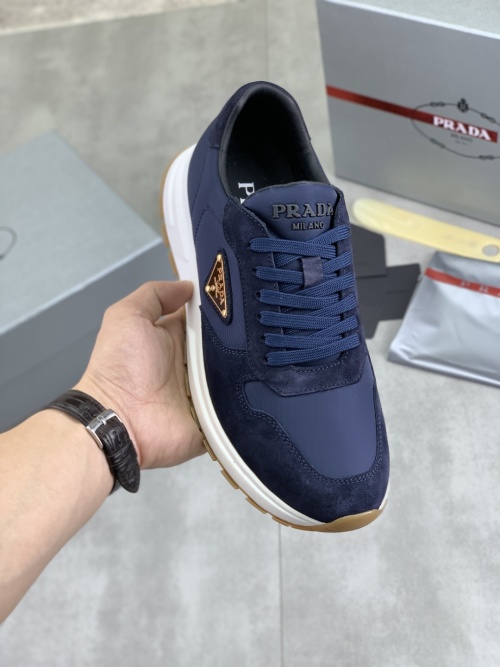 Prada Men's Fashion Sneakers - Stylish Leather & Suede Design, Multiple Colors