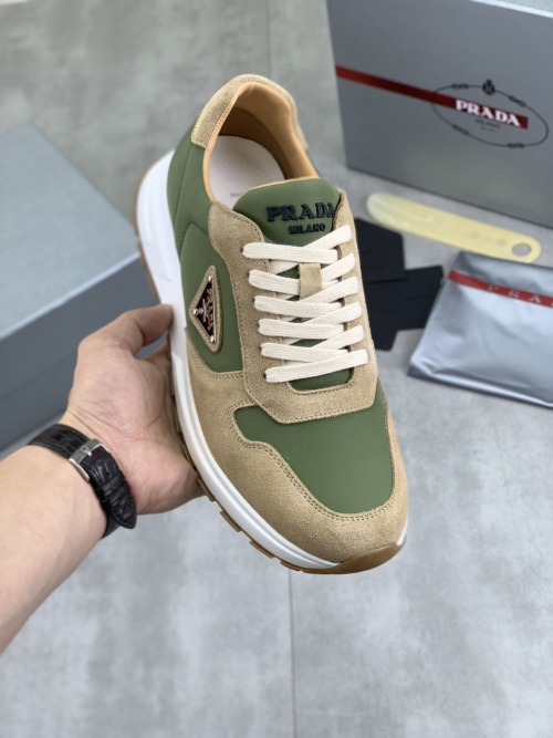 Prada Men's Fashionable Suede and Leather Sneakers - Versatile and Stylish 1 Prada Men's Fashionable Suede and Leather Sneakers - Versatile and Stylish