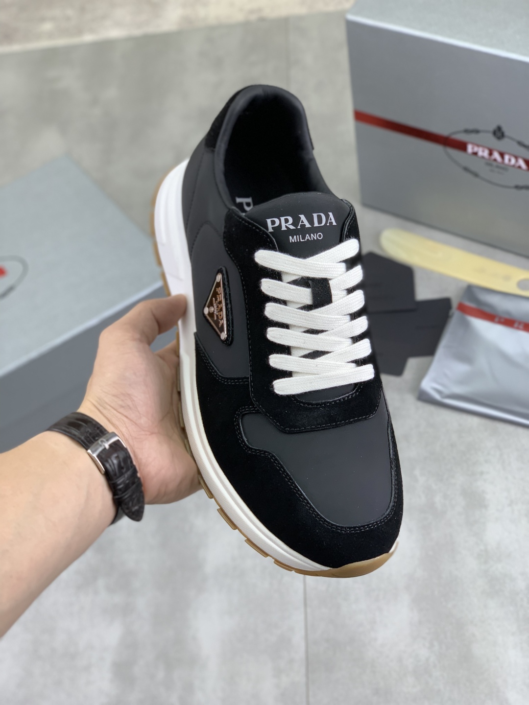 Prada Men's Fashion Sneakers - Stylish, Comfortable, and High-Quality Footwear