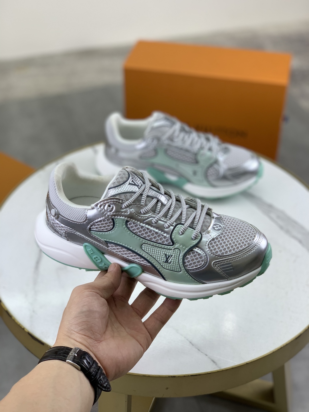 Louis Vuitton Olympia Sneakers: Silver, Mesh, EVA Outsole, Women's Size 35-45 4 cmp i1744903849948 2231 0 2
