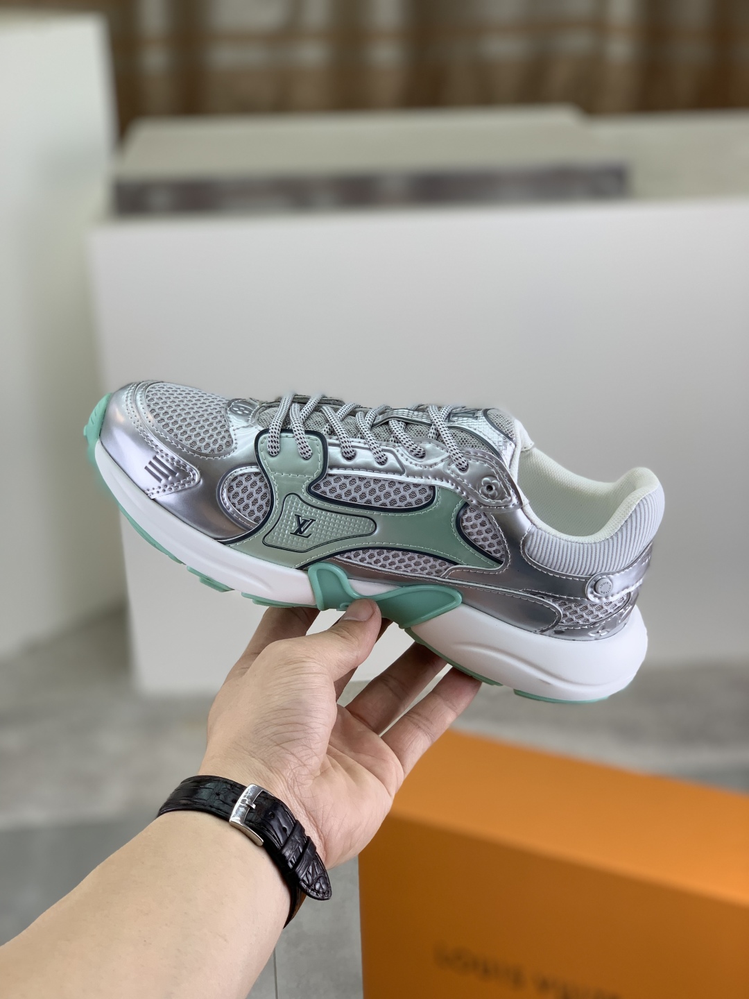Louis Vuitton Olympia Sneakers: Silver, Mesh, EVA Outsole, Women's Size 35-45 7 cmp i1744903856868 6549 0 5
