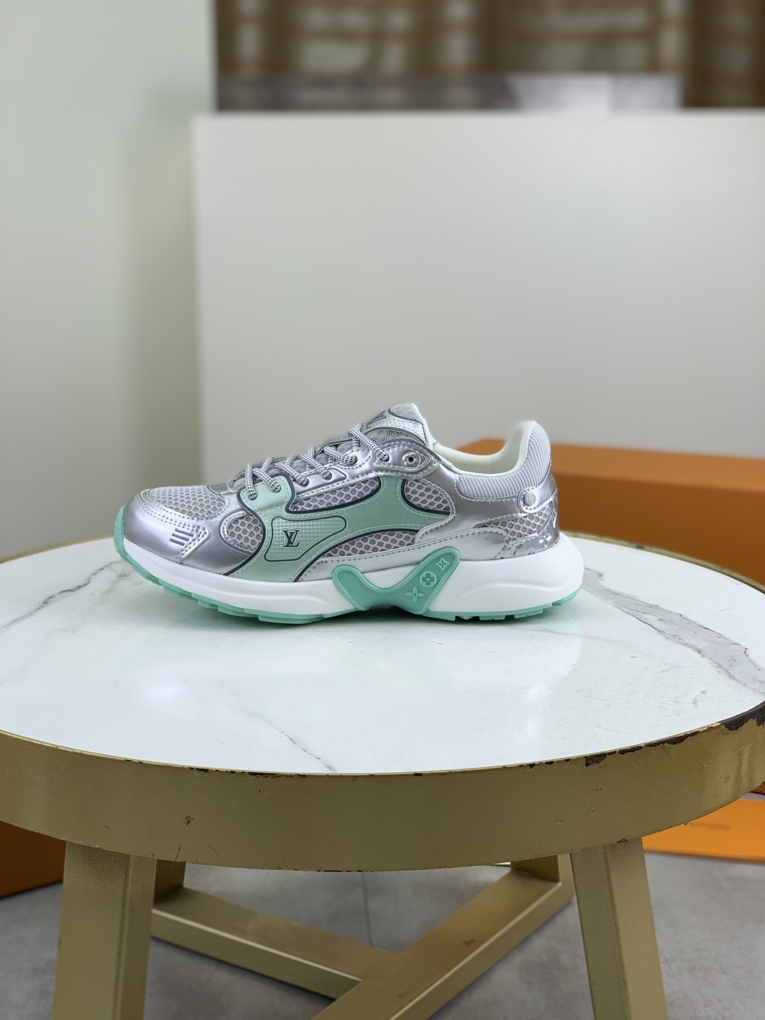 Louis Vuitton Olympia Sneakers: Silver, Mesh, EVA Outsole, Women's Size 35-45 1 Louis Vuitton Olympia Sneakers: Silver, Mesh, EVA Outsole, Women's Size 35-45