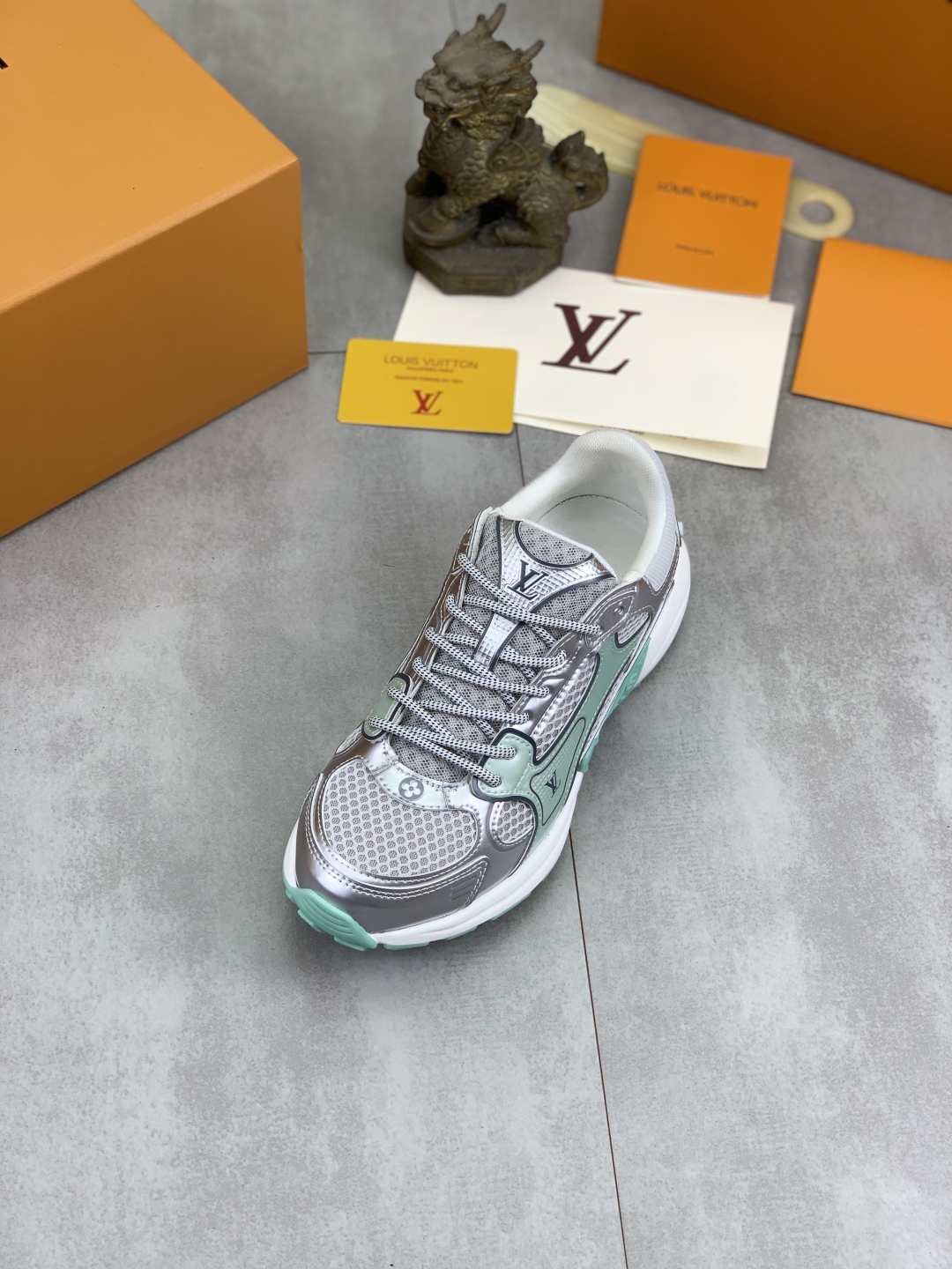 Louis Vuitton Olympia Sneakers: Silver, Mesh, EVA Outsole, Women's Size 35-45 5 cmp i1744903856896 4470 0 3