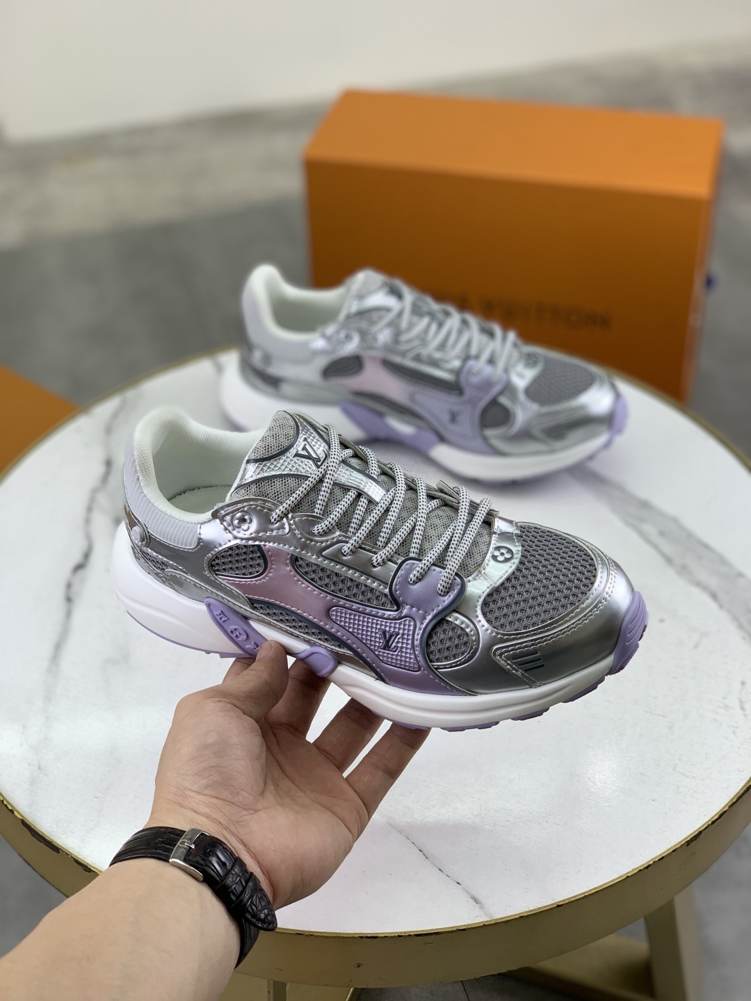 Louis Vuitton Olympia Sneakers Silver Purple, Fashionable and Comfortable 4 cmp i1744903874246 8189 0 2