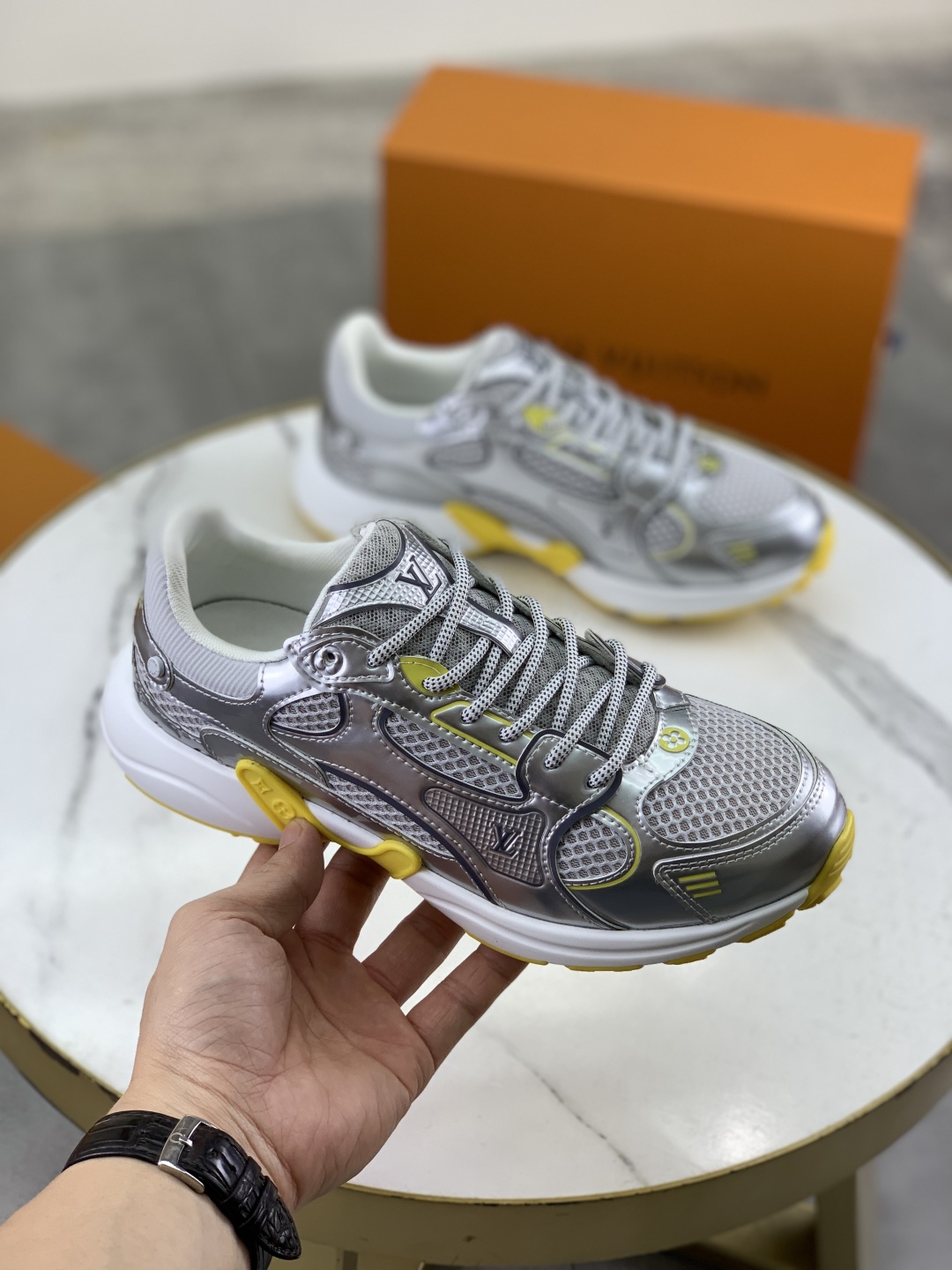Louis Vuitton Olympia Silver Sneakers for Women, Designer Athletic Shoes 4 cmp i1744903900858 249 0 2