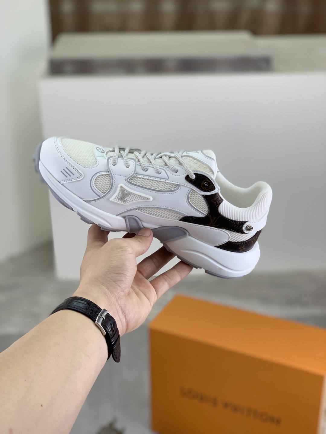 Louis Vuitton Olympia Sneakers - White Leather, Mesh, and Monogram Accents 7 cmp i1744903932787 1896 0 5