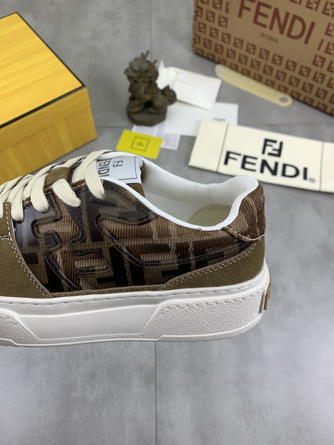 Fendi Brown Leather and TPU Sole Casual Sneakers for Men and Women 8 cmp i1745080075127 1664 0 6